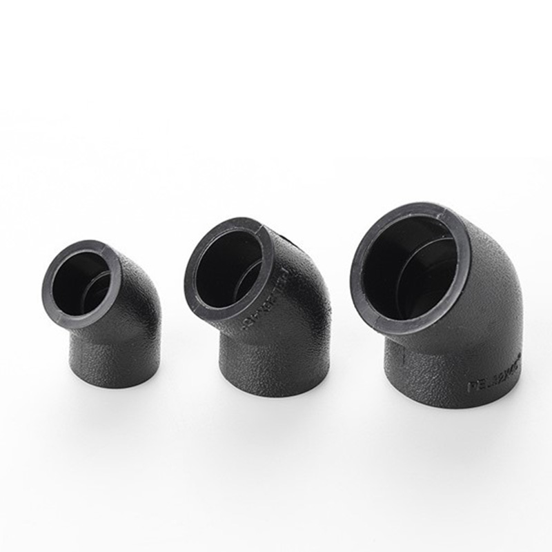 HDPE 45 ° 팔꿈치는 흐름 방향을 변경합니다